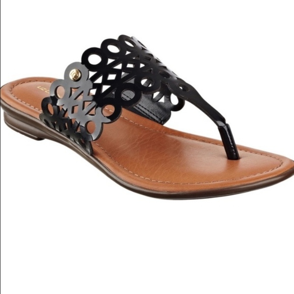 Liz Claiborne Jilliana black sandle 7 M